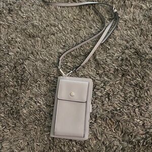 EUC Gray Crossbody Wallet with Strap